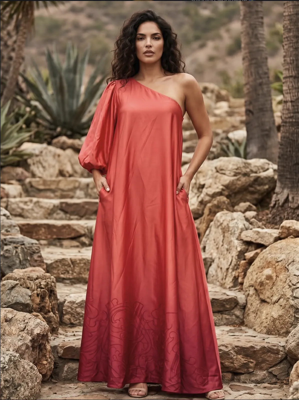 Sierra One Shoulder Maxi